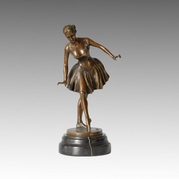 Tänzerin Statue Ballett Student Bronze Skulptur TPE-453